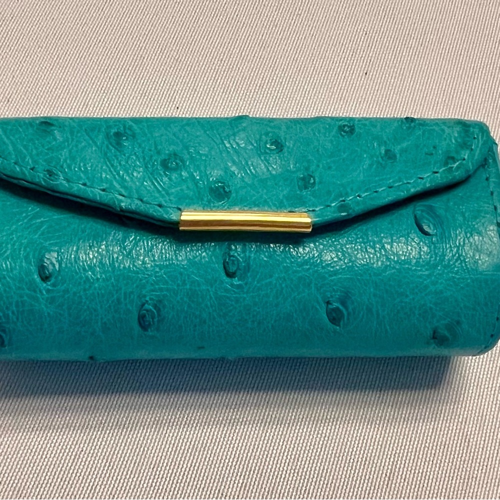 Genuine Ostrich Lipstick Pill Case